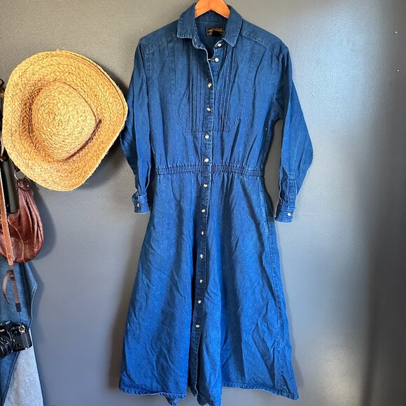 Vintage Eddie Bauer Denim Dress - Picture 1 of 11